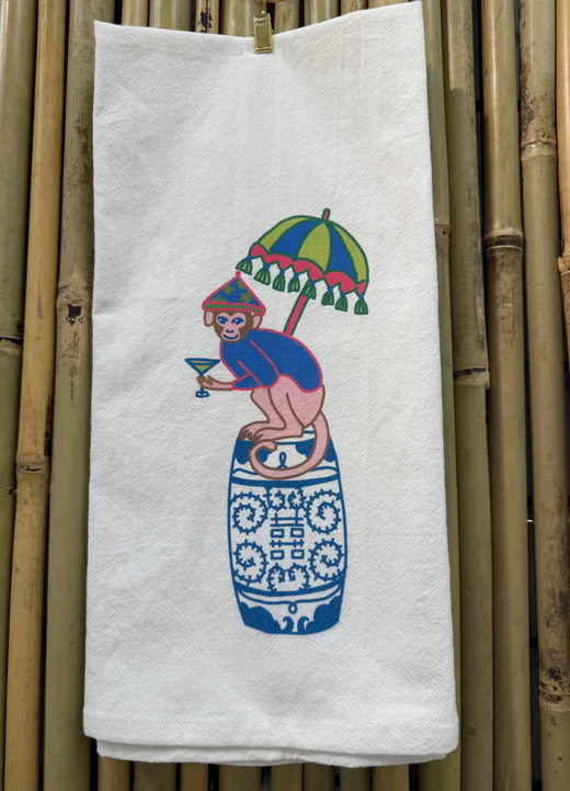 Garden Stool Monkey Hand Towel