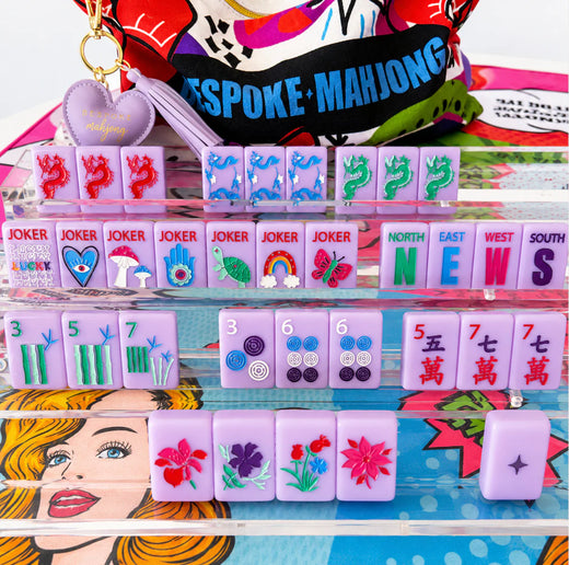 Lucky Charms Mahjong Tiles by Bespoke - French Lavender