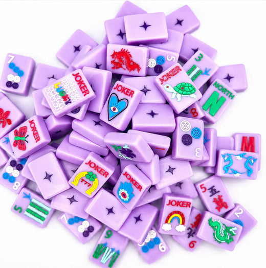 Lucky Charms Mahjong Tiles by Bespoke - French Lavender