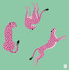 Flirty Leapards Mat in Mint Julep - Bespoke Mahjong