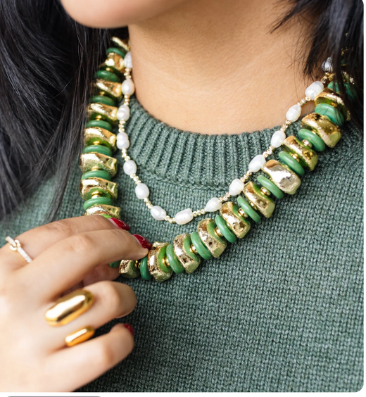 Golden Grove Beaded Necklace