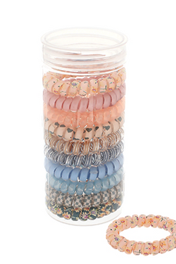 10 pcs Set Spiral Hair Tie