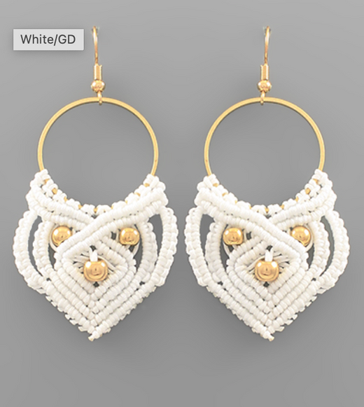 Crochet & Ball Earrings