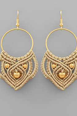 Crochet & Ball Earrings