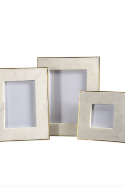 Marble Frame Gold Outline 6" X 4"