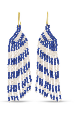 Long Seed Beaded Earrings