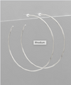 Hammered Wire Circle Hoops