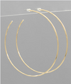 Hammered Wire Circle Hoops