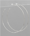 Hammered Wire Circle Hoops