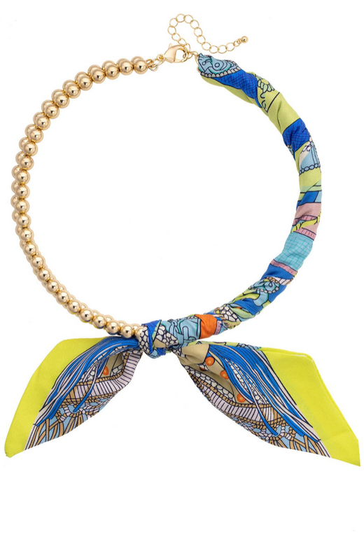 Winnie Ball Bead Scarf Necklace