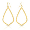 Long Textured Teardrop Earrings