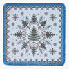 Sweater Weather - Holiday Mahjong Mat with Winter Blue Fringe by Tala