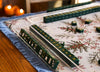 Sweater Weather - Holiday Mahjong Mat with Winter Blue Fringe by Tala