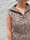 Leopard Half Zip Mini Dress