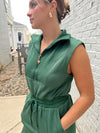 Hunter Green Zip Dress