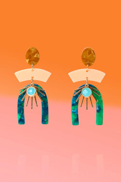 Jungle Glam Mixed Media Earrings