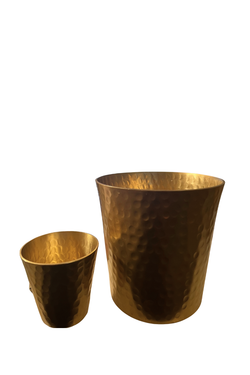 Gold Hammered Vase