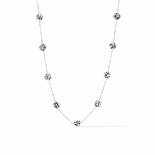 Julie Vos, Valencia Delicate Station Necklace - Silver