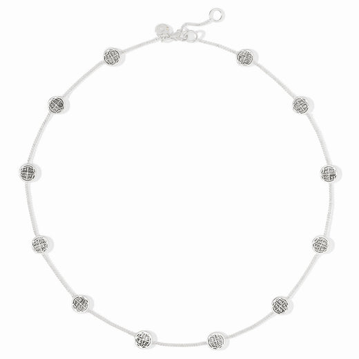 Julie Vos, Valencia Delicate Station Necklace - Silver