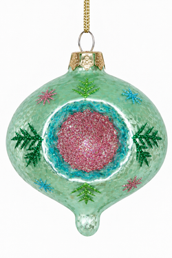Reflector Drop Glass Ornament