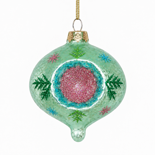 Reflector Drop Glass Ornament