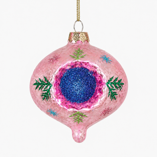 Reflector Drop Glass Ornament