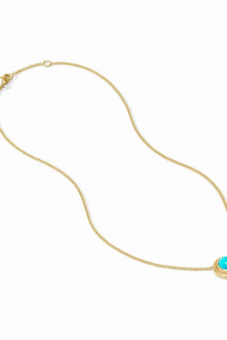 Julie Vos, Wave Stone Delicate Necklace- Turquoise