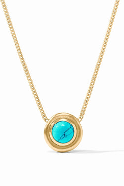 Julie Vos, Wave Stone Delicate Necklace- Turquoise