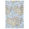 Fish Kiss USA Map Tea Towel