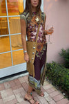 Fringe-Trim Floral Shift Dress