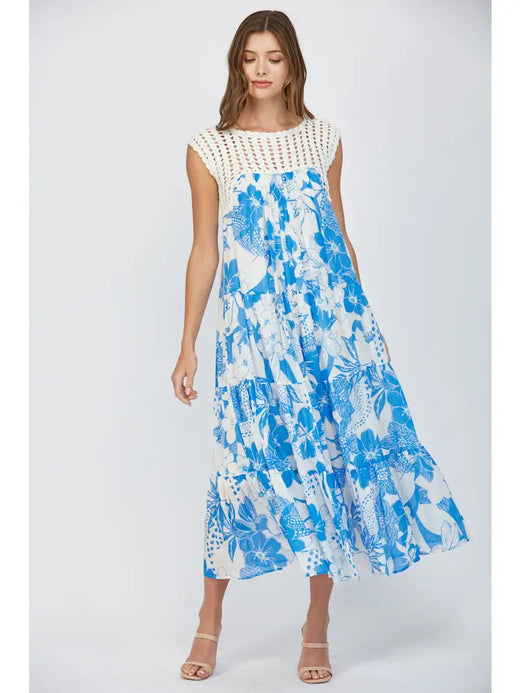 Crochet Tiered Maxi Dress