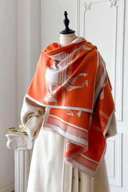 Orange Horse Corral Reversible Wrap