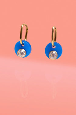 Deco Glam Medallion Oval Hoops