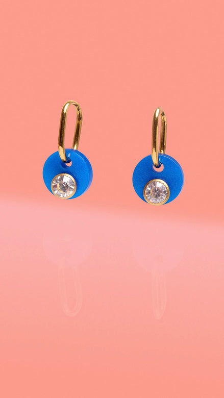 Deco Glam Medallion Oval Hoops