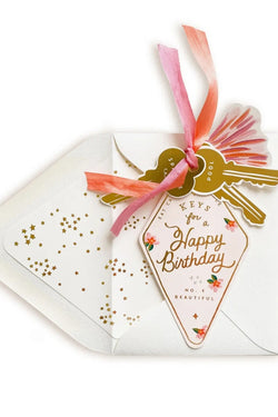 Birthday Key Tag Card