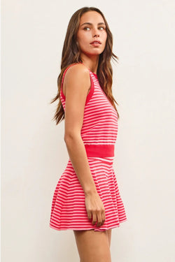 Striped Sleeveless Sweater Top