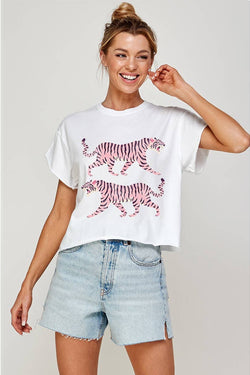 TIgers Vintage Graphic Crew Shirt