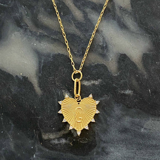 Initial Heart Charm