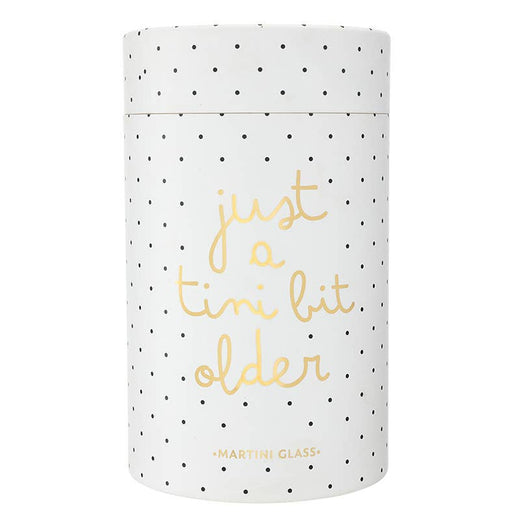 Gold Foil Martini Glass - Just a Tini Bit Older