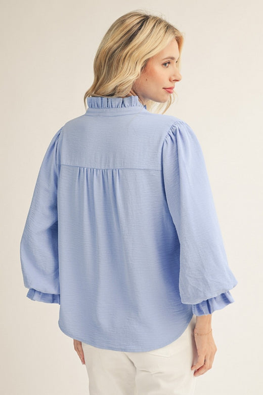 Button Down Crinkle Top