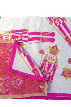 Pink Nutcracker Luxe Throw Blanket