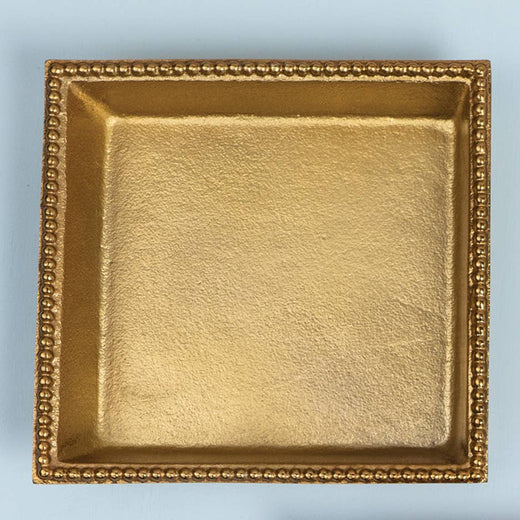 Textured Gilded Beaded Tray