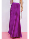 Satin Pleated Maxi Skirt