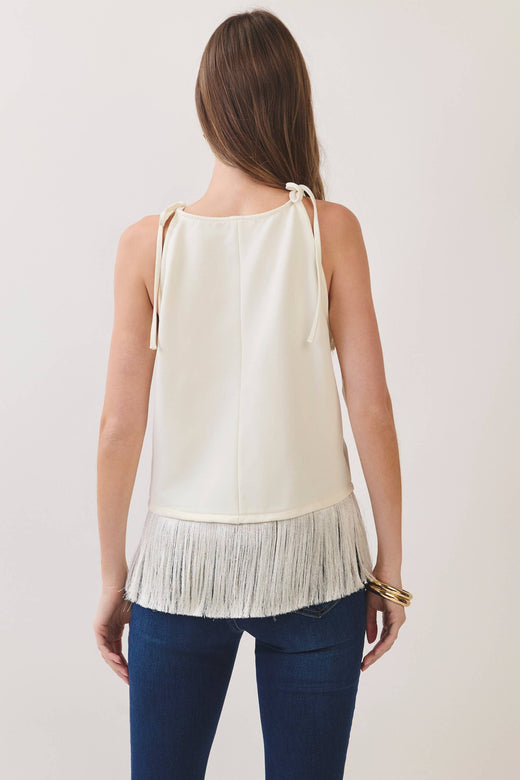 Fringe Hem Sleeveless Top