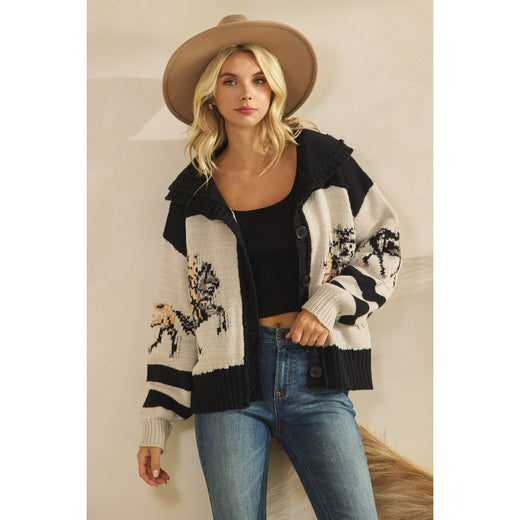 Horse Cardigan Sweater