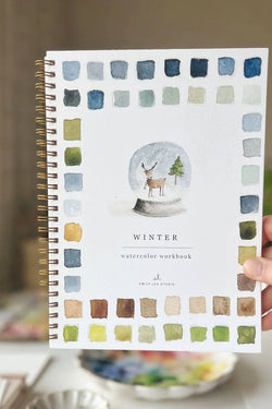 Winter watercolor workbook