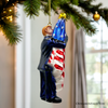 Donald Trump American Flag Ornament