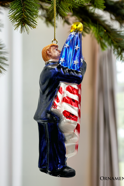 Donald Trump American Flag Ornament