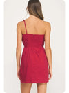 Knotted Flower Bow Mini Dress
