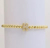 Gold Beaded Initial Bracelets
